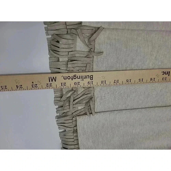 Chico's Cardigan Sweater Women's Size Medium Beige Suede Accents - Picture 10 of 10